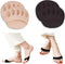 Reusable Honeycomb Fabric Forefoot Pads, Soft Ball of Foot Cushions for Pain Relief (Black, Beige)