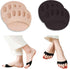 Reusable Honeycomb Fabric Forefoot Pads, Soft Ball of Foot Cushions for Pain Relief (Black, Beige)