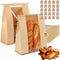 Lmoszuak 100 Pack thicker Large Sourdough Paper Bread Bags for Homemade Bread(13.7x8.2x3.7in)& Tin