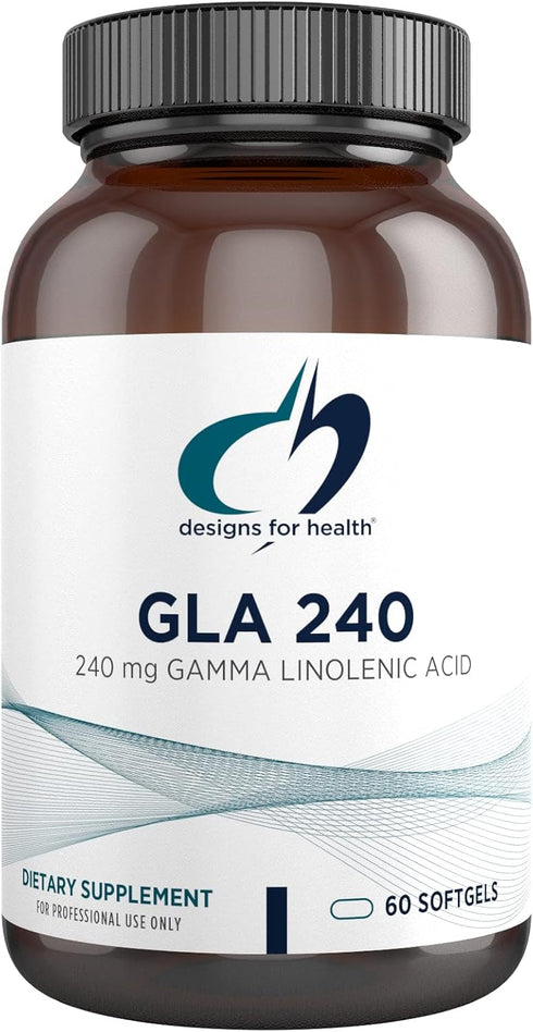Designs for Health GLA Softgels - Borage Oil Pills, 240mg Gamma Linolenic Acid, 60 Softgels