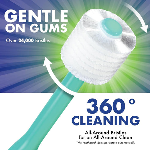 Brilliant Oral Care Baby Toothbrush, Mint Green, Soft Bristles Round Head for Easy All-Around Clean Mouth, 3 Pack, Ages