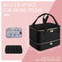 Nail Polish Organizer Case, Holds 40+ Bottles and LED Nail Lamp, Nail Supply Storage for Nail Tech (BLACK)