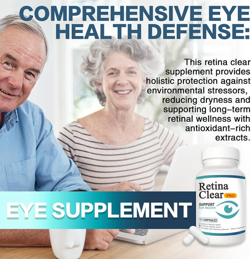 Vunexo Bilberry Focus2PCS Retina Clear Pro Eye Health Support Supplement, with Minerals and Vitamins, Lutein