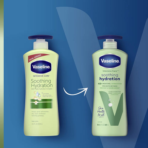 Vaseline Intensive Care Body Lotion Pack of 3 20.3 oz - Ultra-Hydrating for Dry Skin