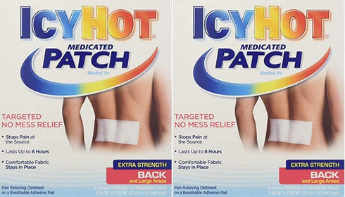 Icy Hot Medicated Patch, Large, 5 Count (Pack of 2) - Extra Strength (10 Patches)