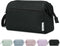 Narwey Large Women Makeup Bag, Wide-open Travel Cosmetic Organizer Toiletry Bag for Cosmetics & Accessories (Black)