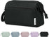 Narwey Large Women Makeup Bag, Wide-open Travel Cosmetic Organizer Toiletry Bag for Cosmetics & Accessories (Black)