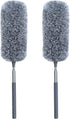 QINGHAHU 2 Pack Microfiber Duster for Cleaning, Small Dusters with Microfiber Head, Extendable