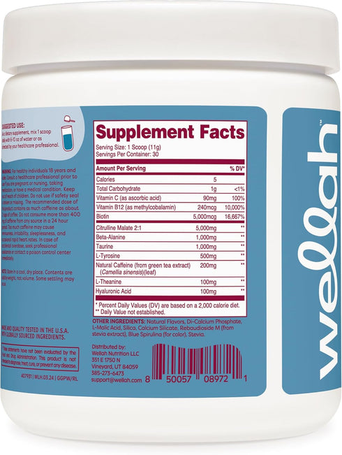 Get-Going Pre-Workout Drink Mix, Blue Raspberry Flavored, 30 Servings