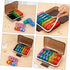 IMIKEYA Weekly Pill Organizer Box Portable Daily Medicine Storage Case with Colorful Black Shell, Reminder, Compact