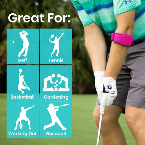 Vive Tennis Elbow Brace for Men & Women, 2 Pack, Adjustable Arm Support Band for Pain Relief