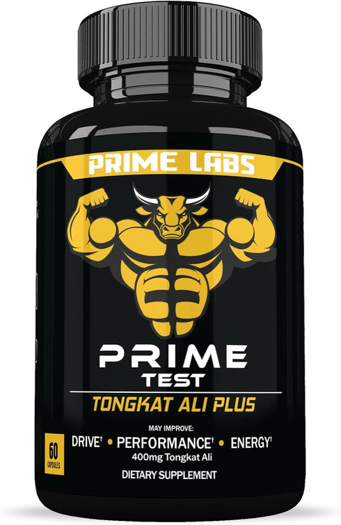 Prime Labs Tongkat Ali for Men with Organic Black Maca Root, Enhanced Performance, 60 Capsules