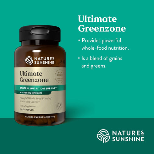 Nature's Sunshine Ultimate Greenzone, 180 Capsules, Supports Immunity and Helps Maintain a Balanced PH Level