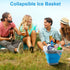 Collapsible Mop Bucket and Ice Bucket - 5L (1.3 Gallon) Portable Silicone Dust Mops Bucket for Household Cleaning