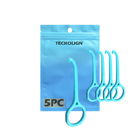 Aligner Removal Tool - Teckolign 5PCS Dental-Grade Retainer Aligner Remover Tool for Invisible Braces (BLUE 5 Pack)