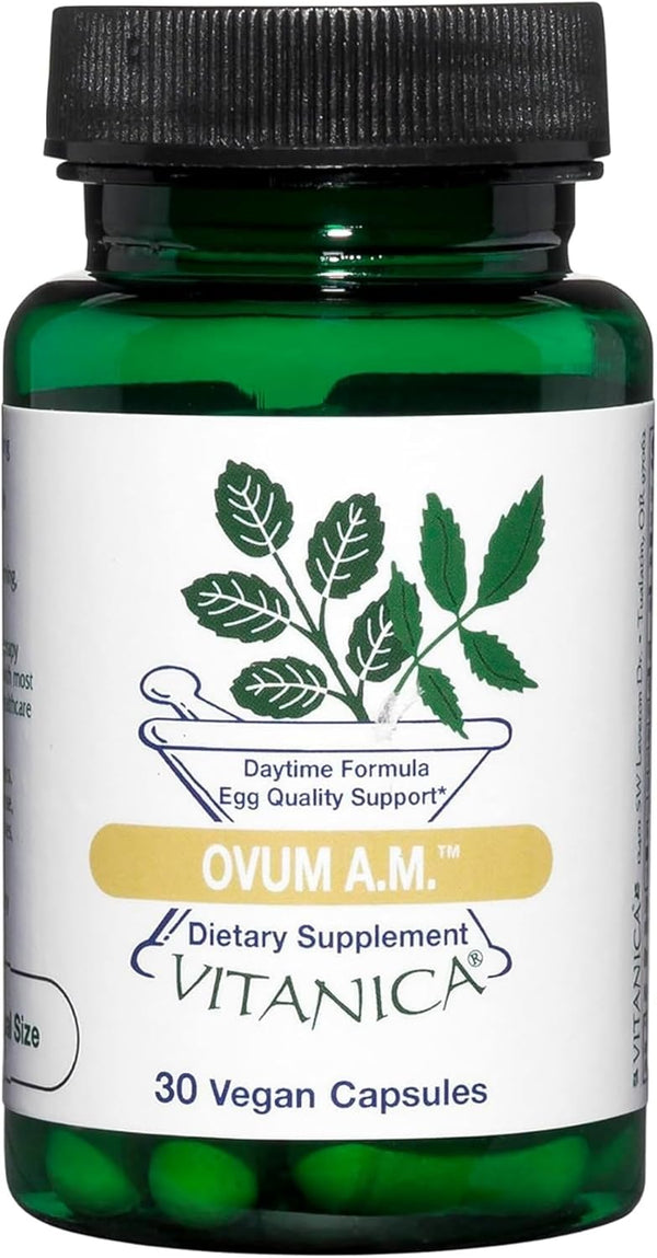 Vitanica Ovum A.M. - Egg Quality Support with Vitamin D3, Alpha Lipoic Acid & CoQ10 - 30 Vegan Caps