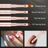 9Pcs Nail Art Brushes Set, Professional Double-Ended Acrylic Liner Detail Brushes for Gel Polish Art Nail, 3D Art Nail Dotting Brush Pen for Manicure DIY Home Salon, Rosegold