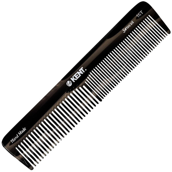 Kent 16TG Fine Tooth and Wide Tooth Comb - Handmade Styling Comb for All Hair Types, Grooming Combs
