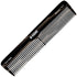 Kent 16T Black Graphite Fine and Wide Tooth Comb for Daily Grooming, Handmade Detangling Comb for All Hair Types