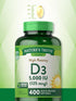 Nature's Truth Vitamin D3 5000 IU | 400 Softgels | High Potency Non-GMO & Gluten Free Supplement