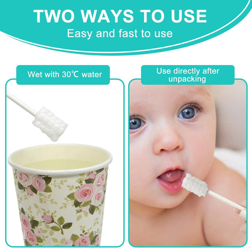 Baby Tongue Cleaner – Disposable Mouth Cleaner, Soft Gauze Toothbrush for 0-36 Month Baby Dental Care (100)