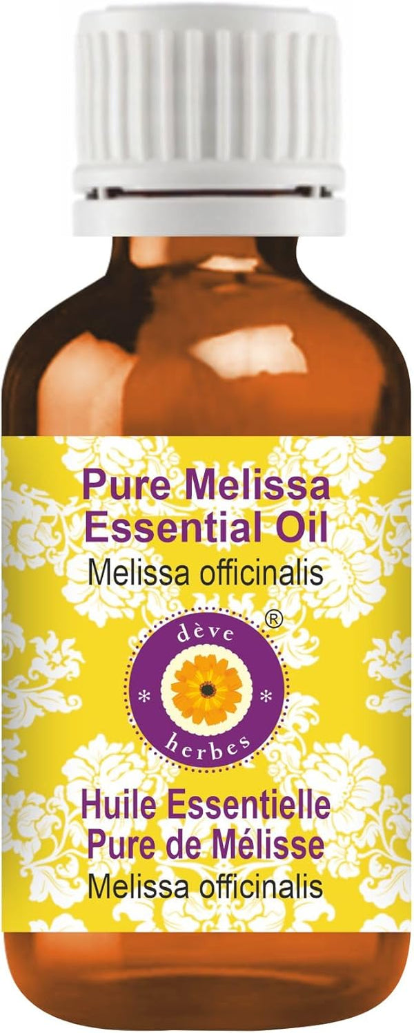 Deve Herbes Pure Melissa Essential Oil 10ml (0.33 oz) Steam Distilled