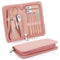 Manicure Set, 12 in 1 Stainless Steel Nail Care Kit, Professional Ingrown Toenail Clipper Grooming Tool (Rose Gold)