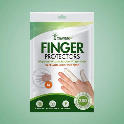 250 Pcs Disposable Finger Cots, Rubber Finger Gloves for Electronic Repairs and More