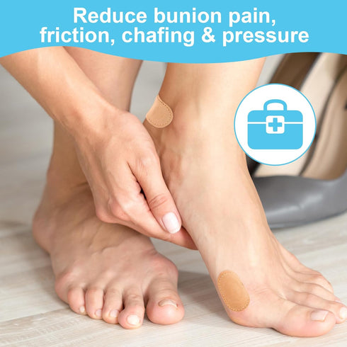 18 Pieces Bunion Cushions Pads, Protector Patches for Bunion Pain Relief to Wear with Shoes, Foot Callus Patches,