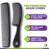 Mars Wellness 4 Piece Professional Comb Set - Black USA MADE Fine Pro Tail Combs for Men and Women