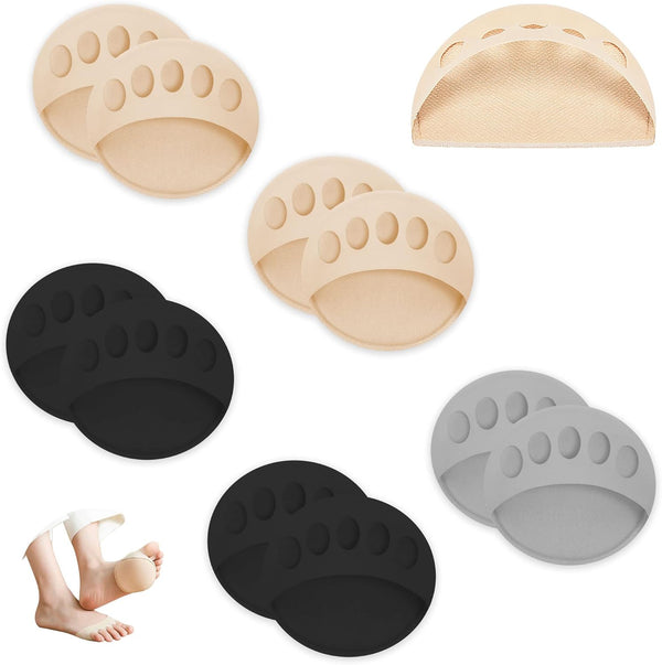Invisible Breathable Honeycomb Fabric Ball of Foot Pads, Soft Metatarsal Cushions for Pain Relief, Reusable