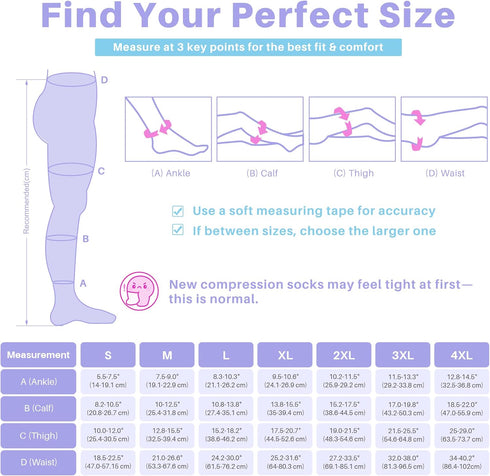 NOMIYEI 20-30 mmHg Graduated Compression Pantyhose for Women, Footless High Waist Support Compression Tights & Leggings