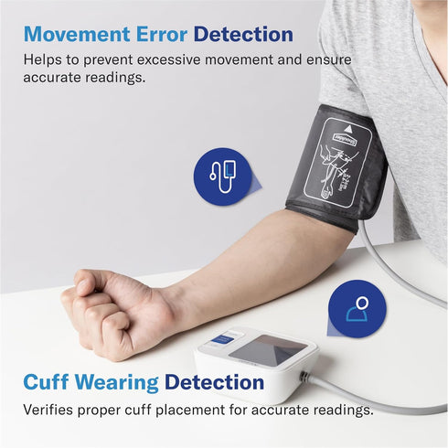 Alcedo Blood Pressure Monitor for Home Use, Automatic Digital BP Machine with Large Cuff, LCD Screen, 2x120 Memory