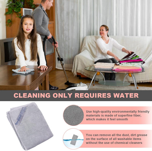 Enviro Cleaning Cloth, Reusable, Absorbent for Home, Car, Restaurant, Hotel, Soft, Clean Without Leaving Traces (Grey,