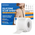 Niifawh Clear Silicone Scar Sheets, Silicone Scar Tape(1.6"x 120" Roll-3M) - Reusable, Soft