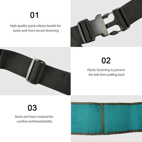 HOONHERY Bed Restraint Strap for Elderly, Adjustable Bed Restraint Belt Wheelchair Seat Safety Belt, Anti-Fall Bed