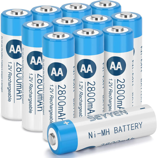 messule NiMH Rechargeable AA Batteries 12 Pack,2800mAh High Capacity 1.2V NiMH Double A