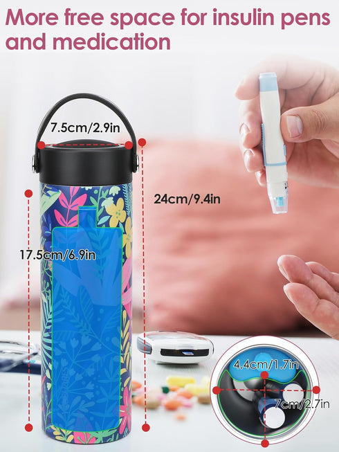 YOUSHARES 24H Insulin Cooler Travel Case, Insulin Pen Cooler Bottle, TSA Approved Ice Pack for Diabetes Travel
