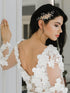SWEETV Flower Bride Wedding Hair Comb - Pearl Bridal Hair Accessories, Crystal Jewelry Leaf Gold Headpiece