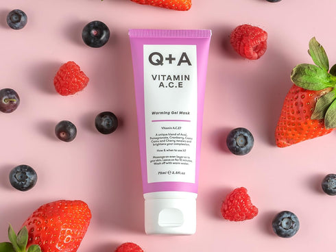 Q+A Vitamin A.C.E. Warming Gel Mask, 75ml