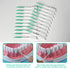 Green Soft Silicone Interdental Brush, Disposable Braces Brush, 160pcs Corrective Cleaning Tools for Teeth Health