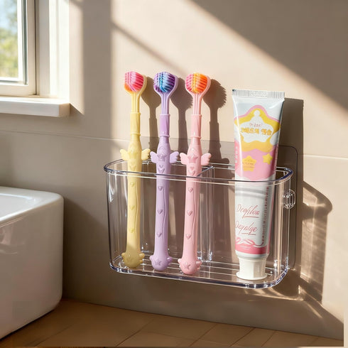 Mluyeri 3-Sided Set, 7.4 Inch, 360 3 Toothbrush Degree Cleaning, Pieces Manual Toothbrushes for Sensory and Autism