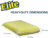 Elite HD Heavy Duty All Purpose Cleaning Pad, 6 Pack, Non Scratch Dish Sponge, Made in USA