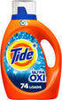 Tide Ultra Oxi Liquid Laundry Detergent, 105 fl oz, HE Compatible, 74 Loads
