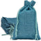 12-Pack Natural Burlap Gift Bags 5.5x7.75 (Teal Blue, Medium) with Drawstring for Party Favors or DIY Craft