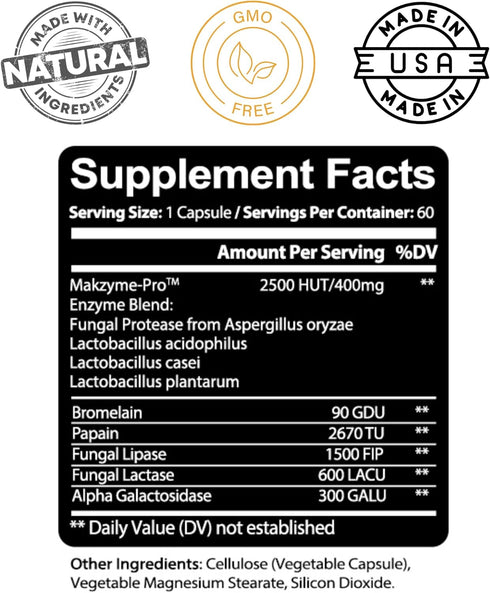 Immune 30 Kaya Naturals Digestive Enzymes with Prebiotics & Probiotics - Constipation & Bloating Relief Pills for Women