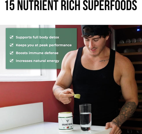 Vedge Nutrition Organic Greens, Vegan Superfood Powder for Energy, Antioxidants & Recovery - Mixed Berry Flavor, 30
