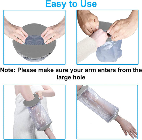 Reusable PICC Line Shower Cover for Upper Arm, Waterproof Cast Cover for Shower Arm, IV Protector Bag for Bath