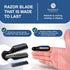Precision Neck Shaver for Men, Compact & Comfortable Grip with 3 Disposables Razor Blades for Sensitive Skin