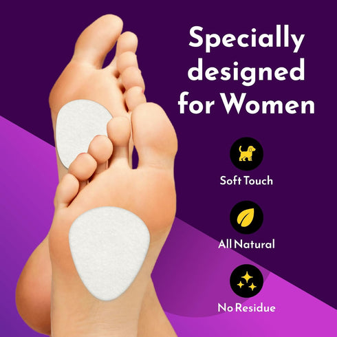 12-Pack Metatarsal Pads for Women, 1/4” Thick Comfort Foot Cushions for Heels & Pain Relief, Ideal for Metatarsalgia